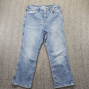 Good American Good Curve Straight Jeans Women’s Size 32x27 Denim GCSNF602T Blue